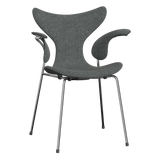 3208 Liljan med armstöd, helklädd av Arne Jacobsen - Hallingdal - 166 White Black - Jacobsen Plus