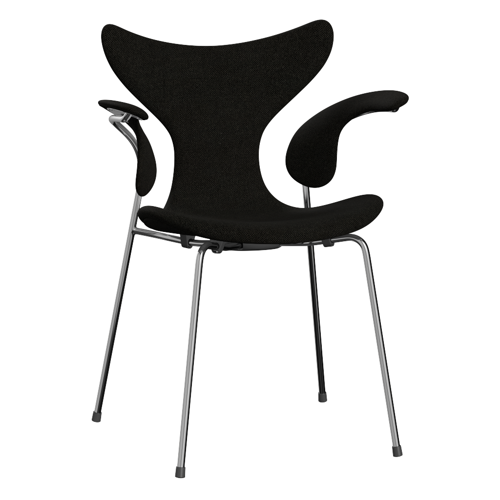 3208 Liljan med armstöd, helklädd av Arne Jacobsen - Hallingdal - 173 Black/Grey - Jacobsen Plus
