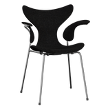3208 Liljan med armstöd, helklädd av Arne Jacobsen - Hallingdal - 180 Charcoal - Jacobsen Plus