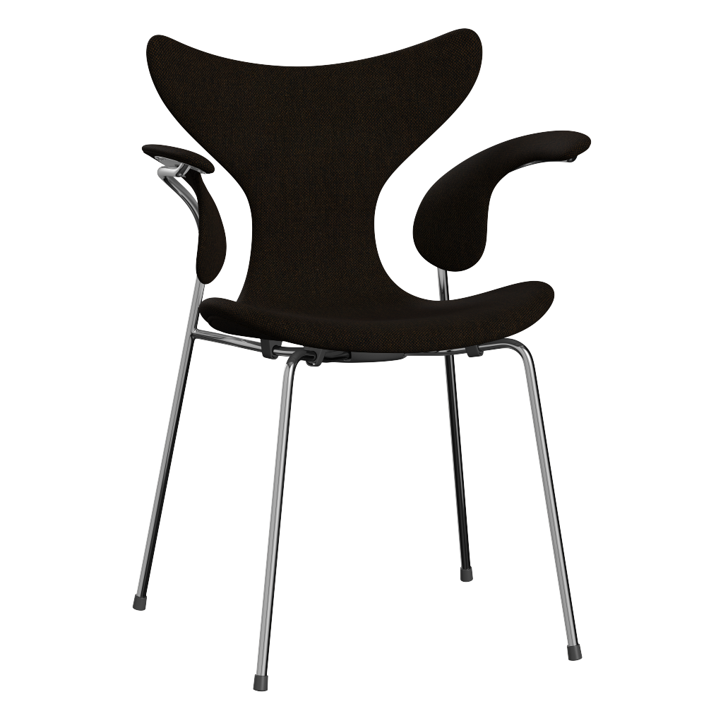 3208 Liljan med armstöd, helklädd av Arne Jacobsen - Hallingdal - 370 Black/Brown - Jacobsen Plus