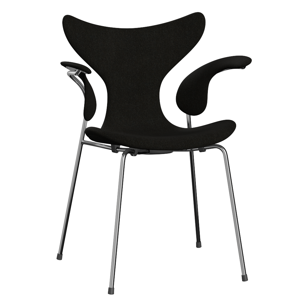 3208 Liljan med armstöd, helklädd av Arne Jacobsen - Hallingdal - 376 Brown/Dark Grey - Jacobsen Plus