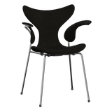 3208 Liljan med armstöd, helklädd av Arne Jacobsen - Hallingdal - 376 Brown/Dark Grey - Jacobsen Plus