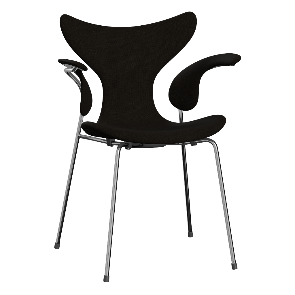 3208 Liljan med armstöd, helklädd av Arne Jacobsen - Hallingdal - 390 Dark Brown - Jacobsen Plus