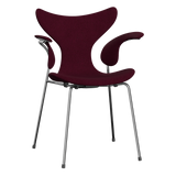 3208 Liljan med armstöd, helklädd av Arne Jacobsen - Hallingdal - 573 Wine Red/Purple - Jacobsen Plus