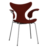 3208 Liljan med armstöd, helklädd av Arne Jacobsen - Hallingdal - 596 Red/Black - Jacobsen Plus