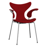 3208 Liljan med armstöd, helklädd av Arne Jacobsen - Hallingdal - 674 Classic Red - Jacobsen Plus