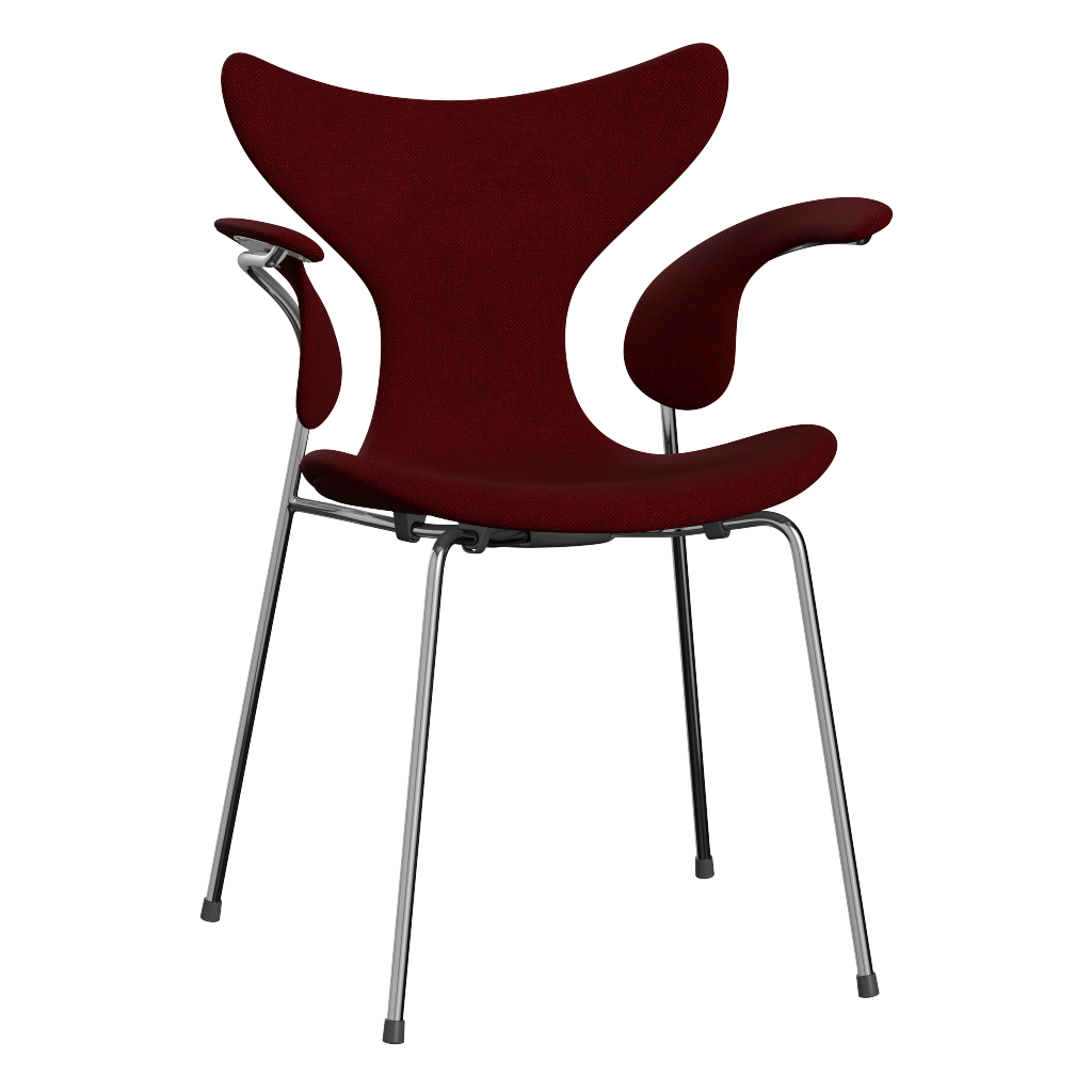 3208 Liljan med armstöd, helklädd av Arne Jacobsen - Hallingdal - 687 Dark Red - Jacobsen Plus