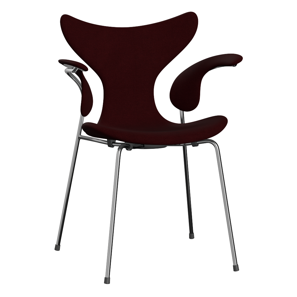 3208 Liljan med armstöd, helklädd av Arne Jacobsen - Hallingdal - 694 Wine Red - Jacobsen Plus