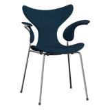 3208 Liljan med armstöd, helklädd av Arne Jacobsen - Hallingdal - 890 Blue/Green - Jacobsen Plus