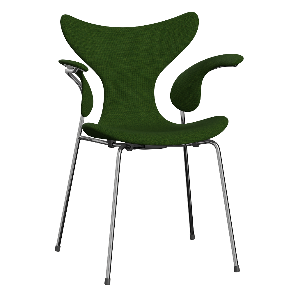 3208 Liljan med armstöd, helklädd av Arne Jacobsen - Hallingdal - 960 Grass Green - Jacobsen Plus