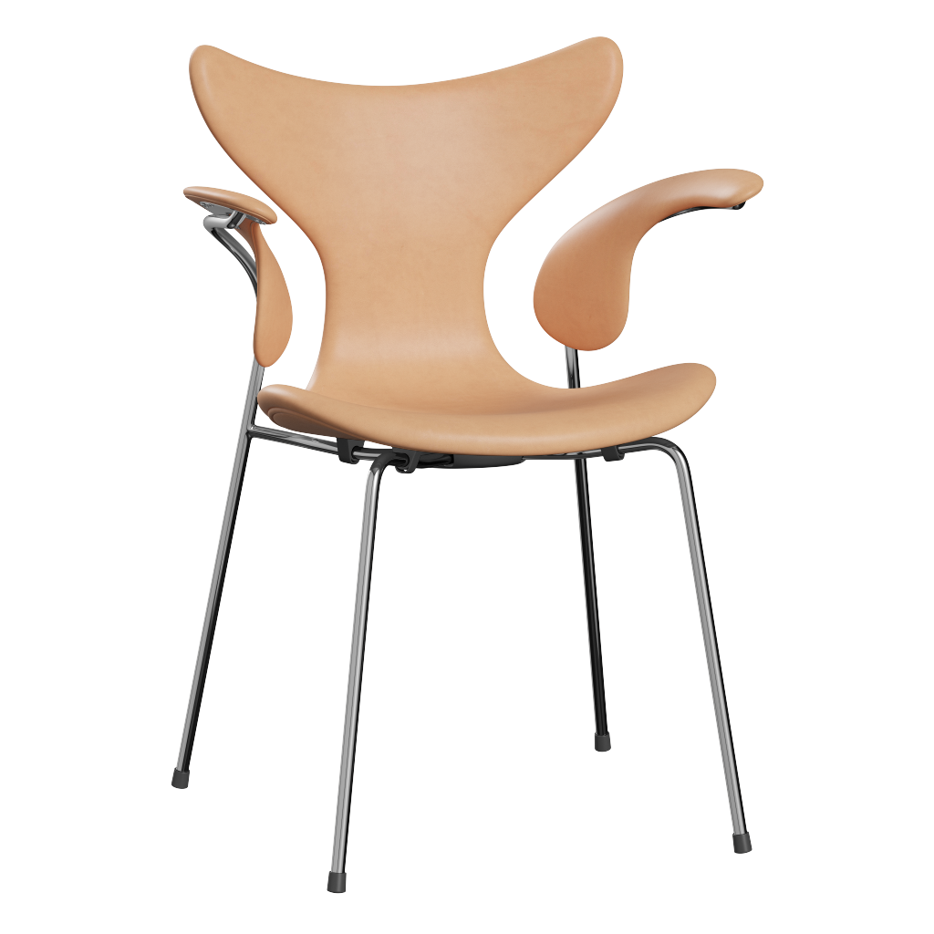 3208 Liljan med armstöd, helklädd av Arne Jacobsen - Natural læder - Jacobsen Plus
