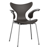 3208 Liljan med armstöd, helklädd av Arne Jacobsen - Essential læder - Dark Brown - Jacobsen Plus