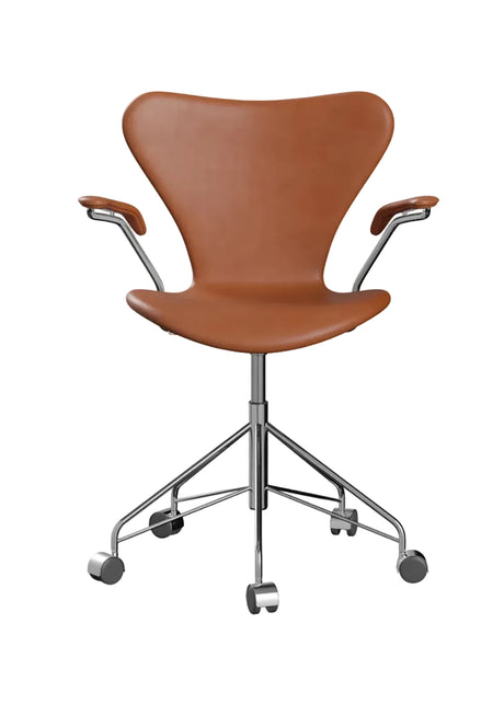 3217 Serie 7 Kontorsstol av Arne Jacobsen - Uden stoppning / Farvet ask / Vit - Jacobsen Plus