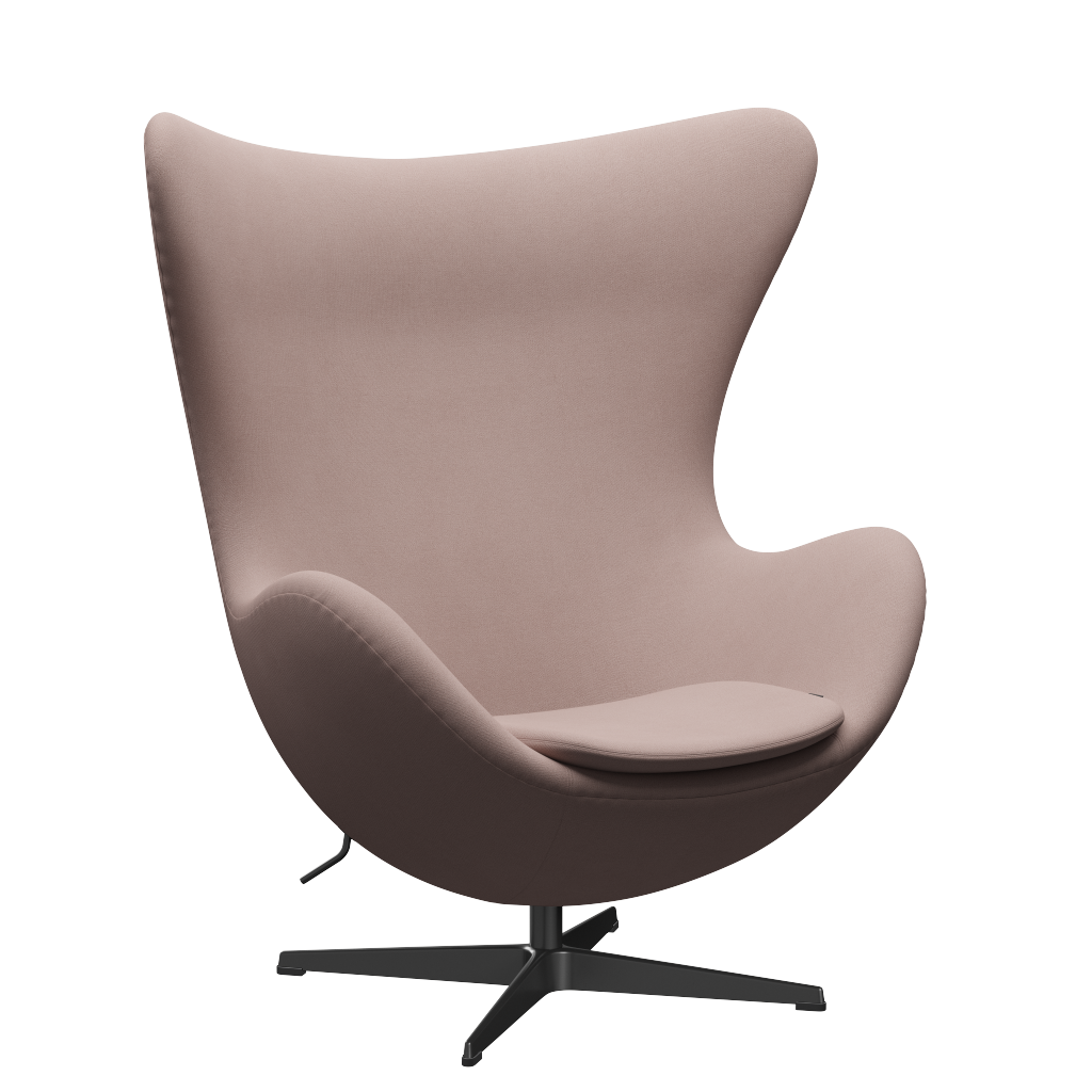 3316 Ägget loungestol, stomme i svart av Arne Jacobsen - Christianshavn - 1130 Light Red Uni - Jacobsen Plus