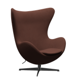 3316 Ägget loungestol, stomme i svart av Arne Jacobsen - Christianshavn - 1134 Dark Orange - Jacobsen Plus