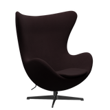 3316 Ägget loungestol, stomme i svart av Arne Jacobsen - Christianshavn - 1142 Dark Red Uni - Jacobsen Plus