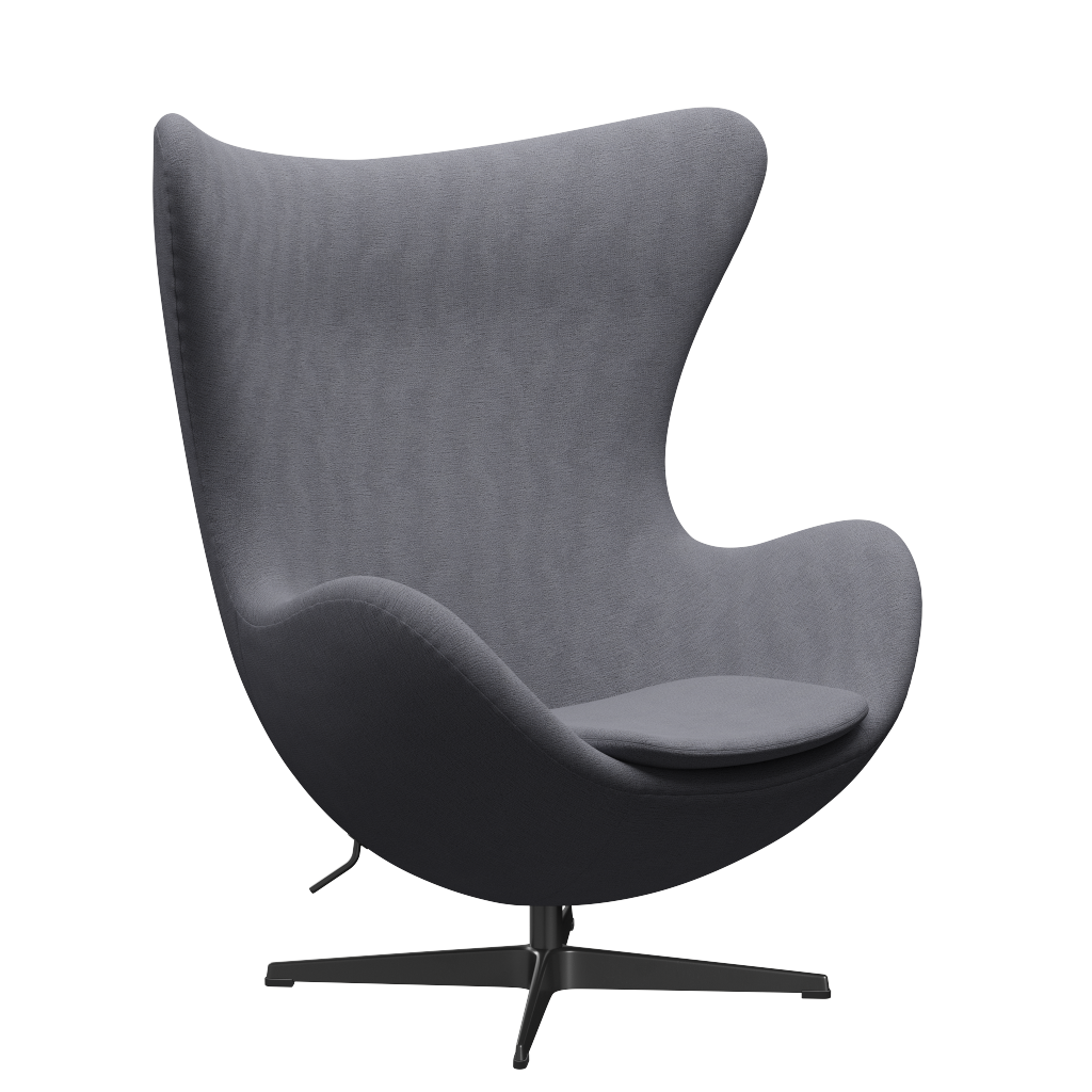 3316 Ägget loungestol, stomme i svart av Arne Jacobsen - Christianshavn - 1171 Light Grey - Jacobsen Plus