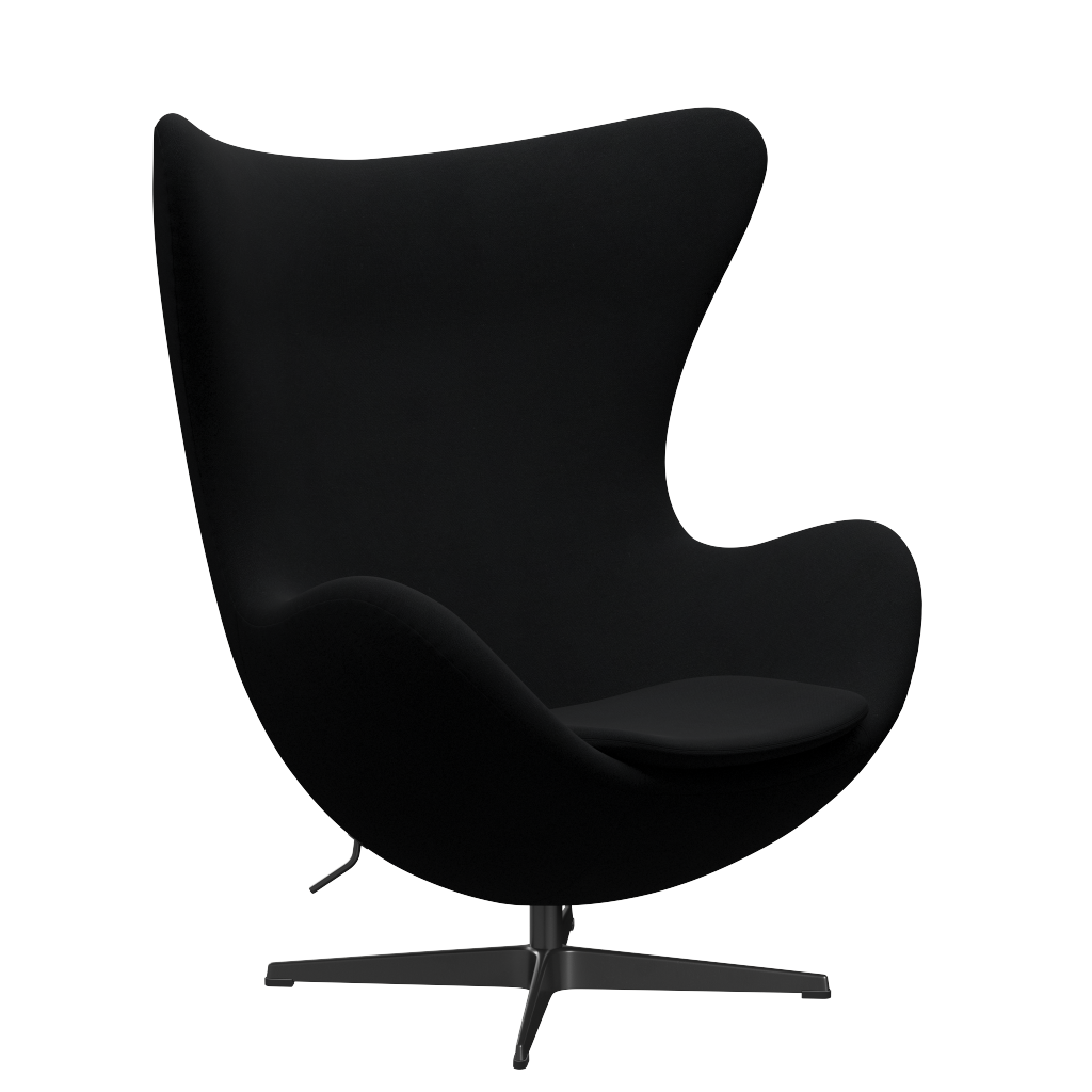 3316 Ägget loungestol, stomme i svart av Arne Jacobsen - Christianshavn - 1175 Black Uni - Jacobsen Plus