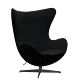 3316 Ägget loungestol, stomme i svart av Arne Jacobsen - Christianshavn - 1175 Black Uni - Jacobsen Plus
