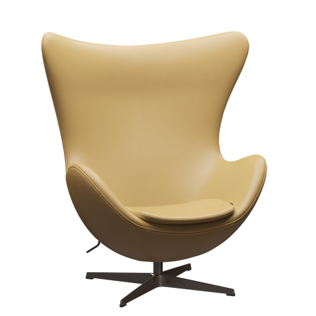 3316 Ägget loungestol, stomme i brown bronze av Arne Jacobsen - Aura læder - Black Brown - Jacobsen Plus