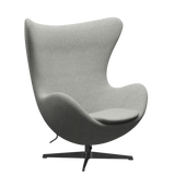 3316 Ägget loungestol, stomme i svart av Arne Jacobsen - Hallingdal - 110 White/Grey - Jacobsen Plus