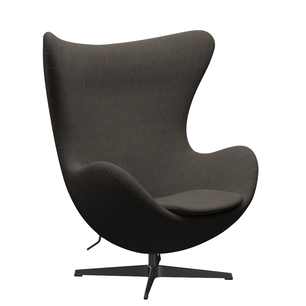 3316 Ägget loungestol, stomme i svart av Arne Jacobsen - Hallingdal - 153 Light Charcoal - Jacobsen Plus