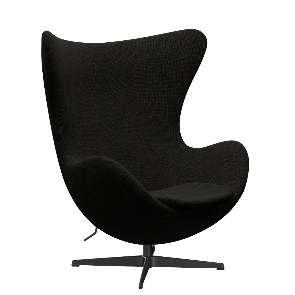 3316 Ägget loungestol, stomme i svart av Arne Jacobsen - Hallingdal - 173 Black/Grey - Jacobsen Plus