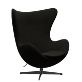 3316 Ägget loungestol, stomme i svart av Arne Jacobsen - Hallingdal - 173 Black/Grey - Jacobsen Plus