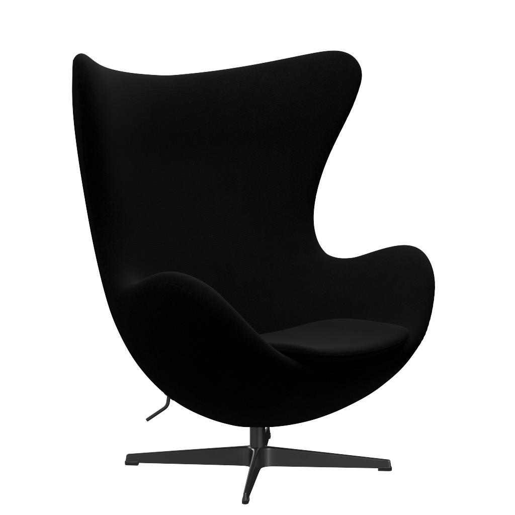 3316 Ägget loungestol, stomme i svart av Arne Jacobsen - Hallingdal - 190 Black - Jacobsen Plus
