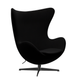 3316 Ägget loungestol, stomme i svart av Arne Jacobsen - Hallingdal - 190 Black - Jacobsen Plus