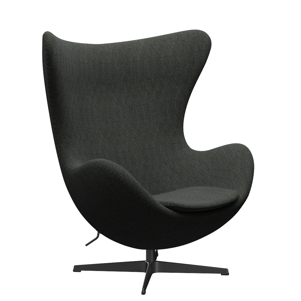 3316 Ägget loungestol, stomme i svart av Arne Jacobsen - Hallingdal - 368 Black/Grey - Jacobsen Plus