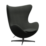 3316 Ägget loungestol, stomme i svart av Arne Jacobsen - Hallingdal - 368 Black/Grey - Jacobsen Plus