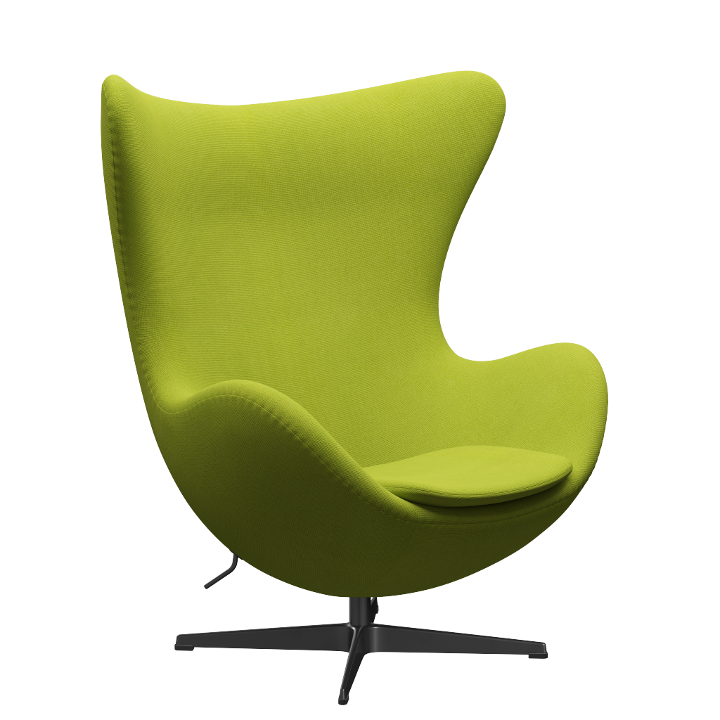 3316 Ägget loungestol, stomme i svart av Arne Jacobsen - Hallingdal - 907 Lime - Jacobsen Plus