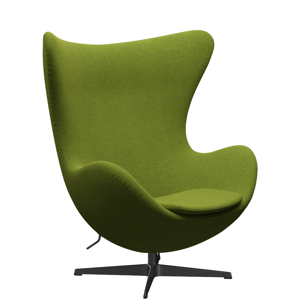 3316 Ägget loungestol, stomme i svart av Arne Jacobsen - Hallingdal - 980 Green - Jacobsen Plus