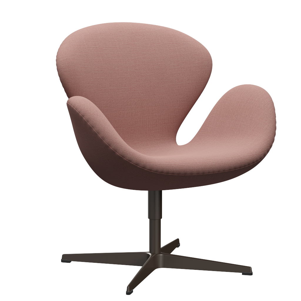 3320 Svanen Loungefåtölj, stomme i brun brons av Arne Jacobsen - Christianshavn - 1131 Orange/Red - Jacobsen Plus