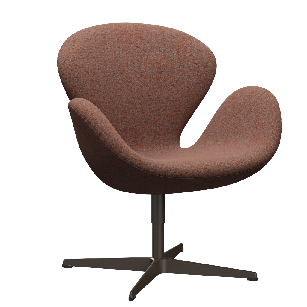 3320 Svanen Loungefåtölj, stomme i brun brons av Arne Jacobsen - Christianshavn - 1132 Beige/Orange - Jacobsen Plus