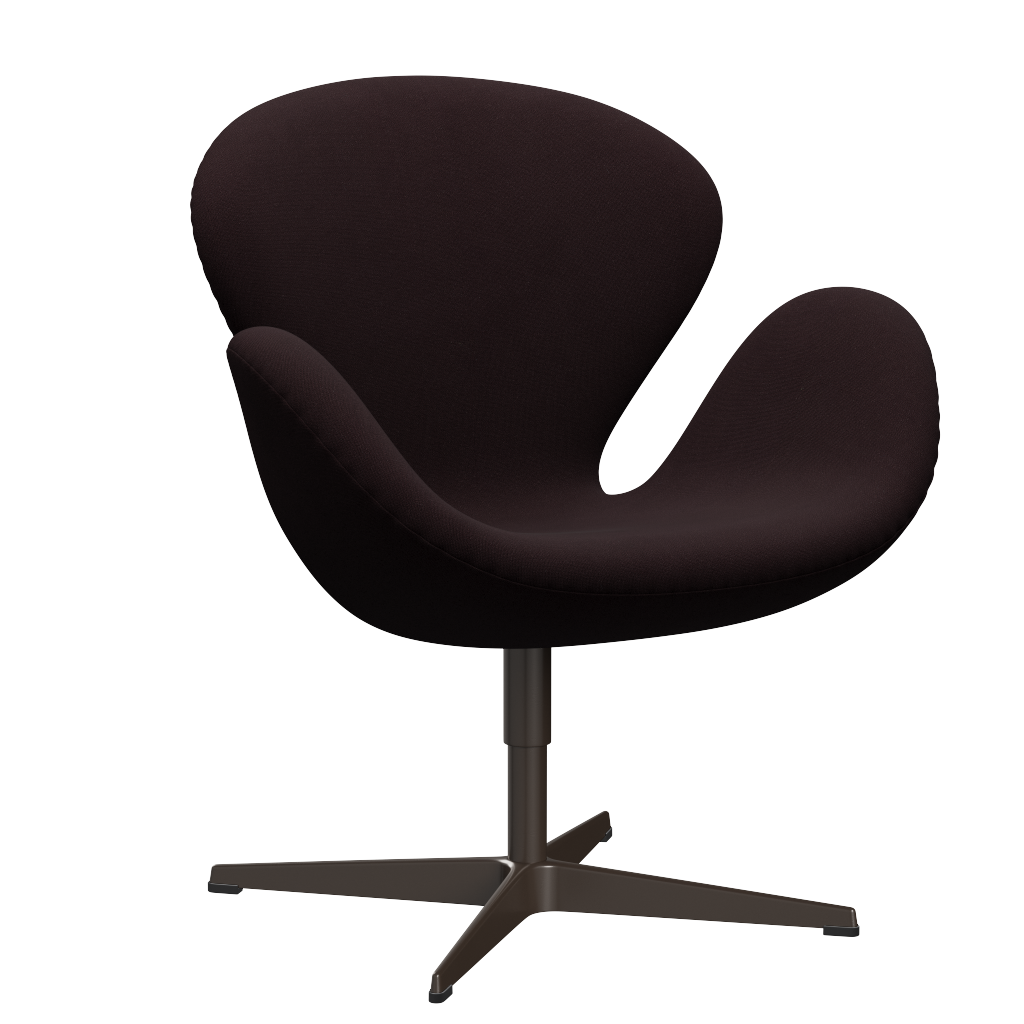 3320 Svanen Loungefåtölj, stomme i brun brons av Arne Jacobsen - Christianshavn - 1142 Dark Red Uni - Jacobsen Plus
