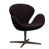 3320 Svanen Loungefåtölj, stomme i brun brons av Arne Jacobsen - Christianshavn - 1142 Dark Red Uni - Jacobsen Plus