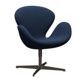 3320 Svanen Loungefåtölj, stomme i brun brons av Arne Jacobsen - Christianshavn - 1154 Blue - Jacobsen Plus