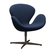 3320 Svanen Loungefåtölj, stomme i brun brons av Arne Jacobsen - Christianshavn - 1155 Dark Blue - Jacobsen Plus