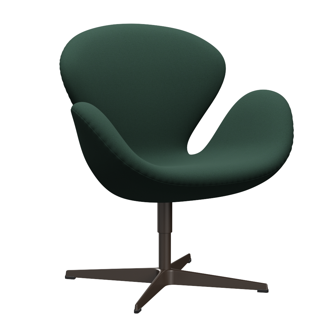 3320 Svanen Loungefåtölj, stomme i brun brons av Arne Jacobsen - Christianshavn - 1160 Dark Green Uni - Jacobsen Plus