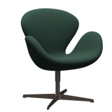 3320 Svanen Loungefåtölj, stomme i brun brons av Arne Jacobsen - Christianshavn - 1160 Dark Green Uni - Jacobsen Plus