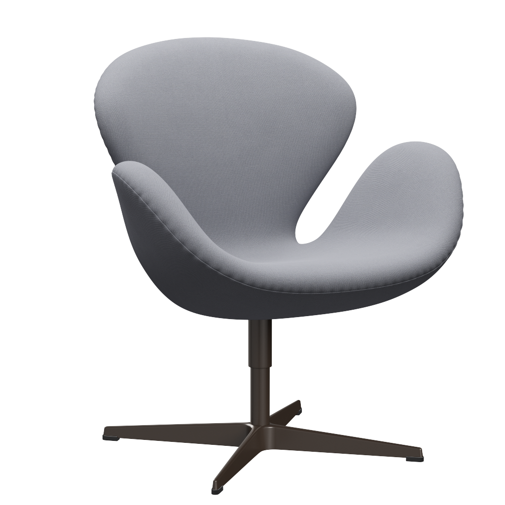 3320 Svanen Loungefåtölj, stomme i brun brons av Arne Jacobsen - Christianshavn - 1170 Light Grey Uni - Jacobsen Plus