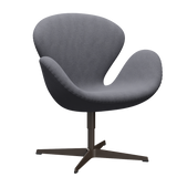 3320 Svanen Loungefåtölj, stomme i brun brons av Arne Jacobsen - Christianshavn - 1171 Light Grey - Jacobsen Plus