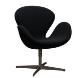 3320 Svanen Loungefåtölj, stomme i brun brons av Arne Jacobsen - Christianshavn - 1175 Black Uni - Jacobsen Plus