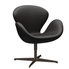 3320 Svanen Loungefåtölj, stomme i brun brons av Arne Jacobsen