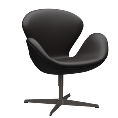 3320 Svanen Loungefåtölj, stomme i varm grafit av Arne Jacobsen