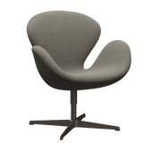 3320 Svanen Loungefåtölj, stomme i brun brons av Arne Jacobsen - Hallingdal - 123 Beige - Jacobsen Plus