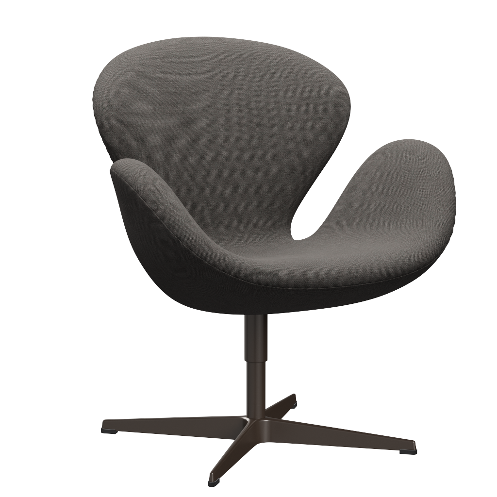 3320 Svanen Loungefåtölj, stomme i brun brons av Arne Jacobsen - Hallingdal - 143 Grey/Dark - Jacobsen Plus