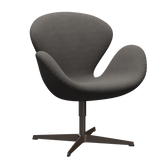3320 Svanen Loungefåtölj, stomme i brun brons av Arne Jacobsen - Hallingdal - 143 Grey/Dark - Jacobsen Plus